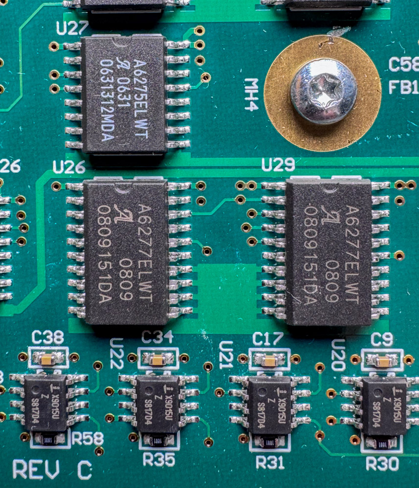 Allegro drivers and four X9015U digital potentiometers