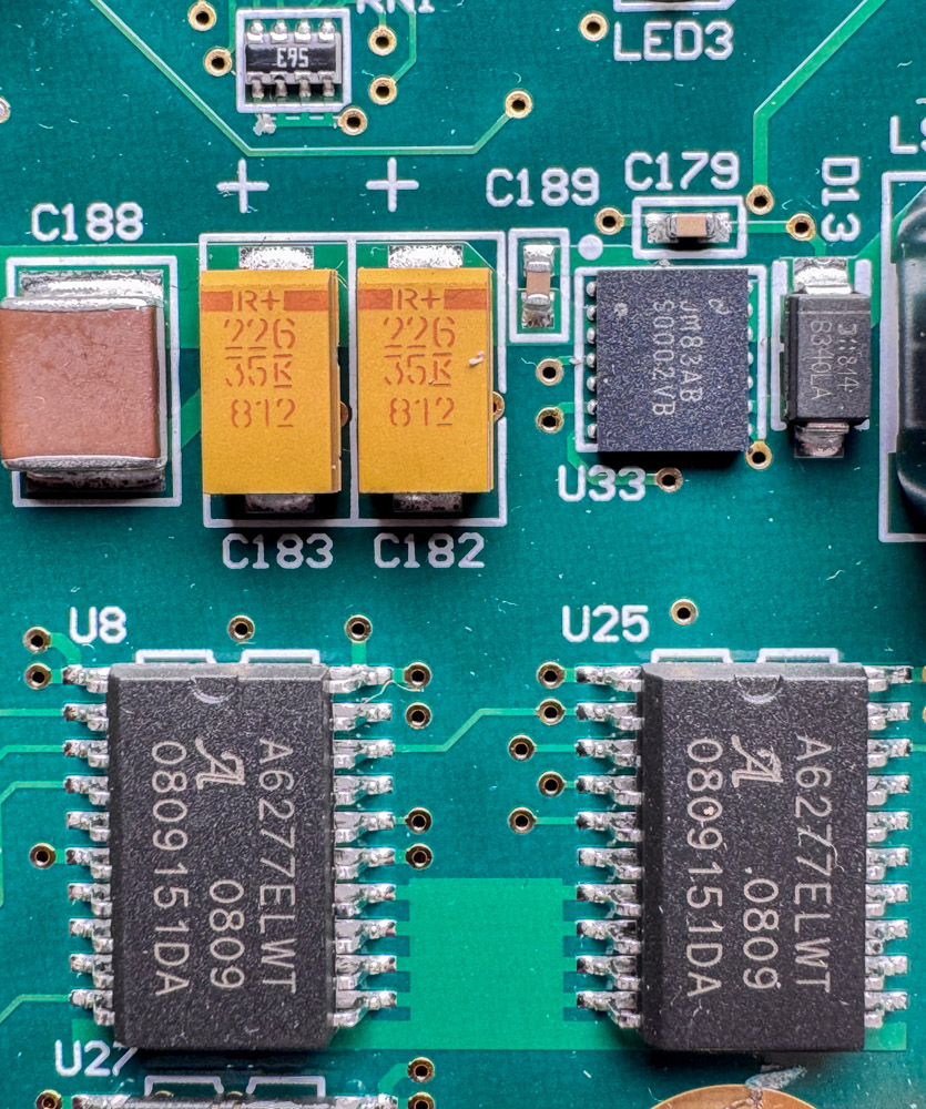 Allegro A6277 LED drivers at U8 and U25